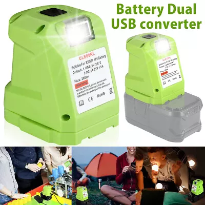 >2 USB Power Inverter For Ryobi 18V Battery Station Charger For Outdoor Camping¤ • £17.54